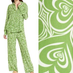 Lisa Says Gah Bailey Lounge top, Wild Hearts Green, Medium